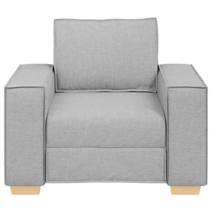 Sofa Stuhl Wolkengrau Stoff 100cm