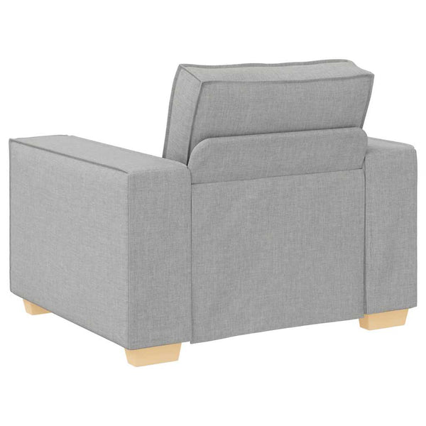 Sofa Stuhl Wolkengrau Stoff 100cm