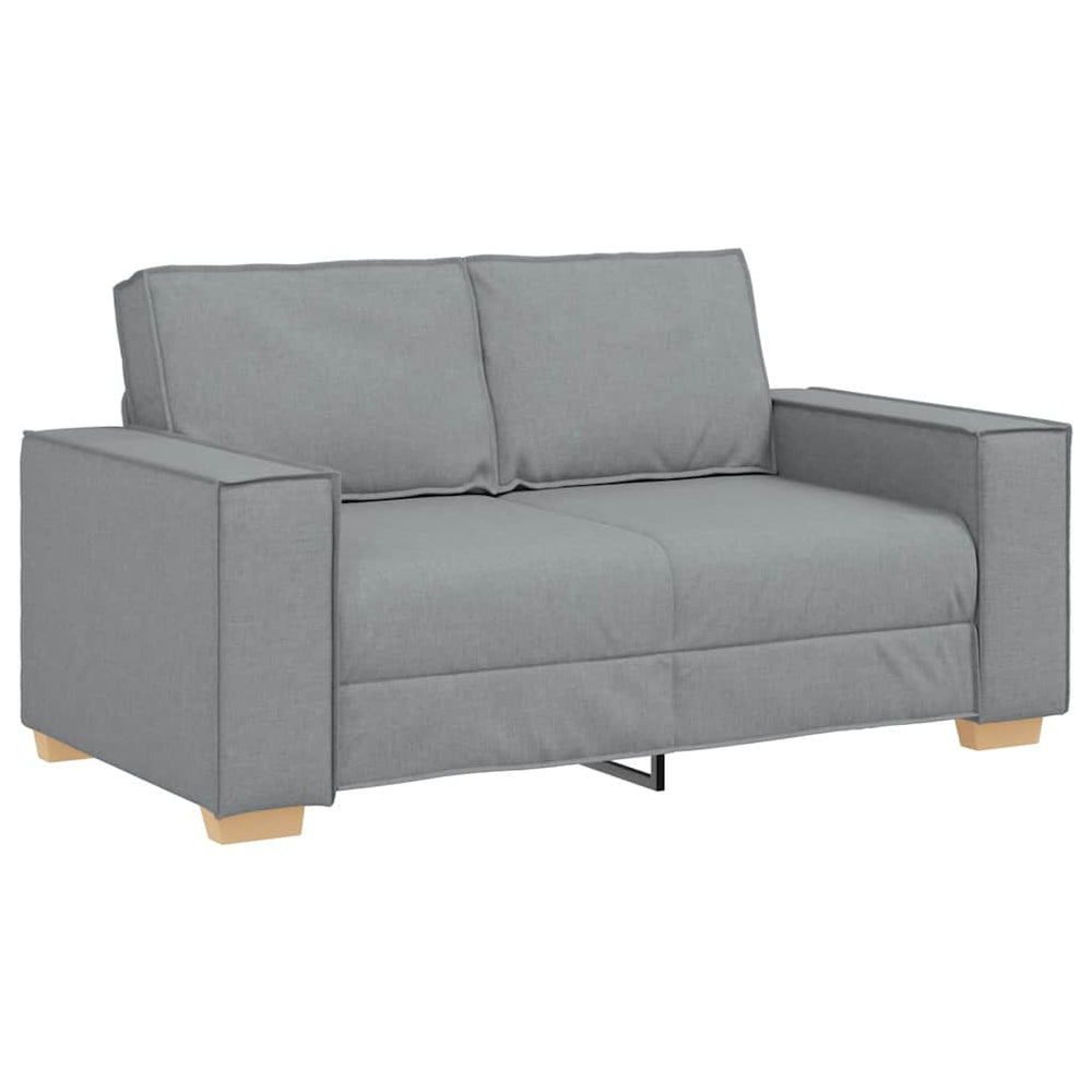 2-Sitzer Sofa Hellgrau Stoff