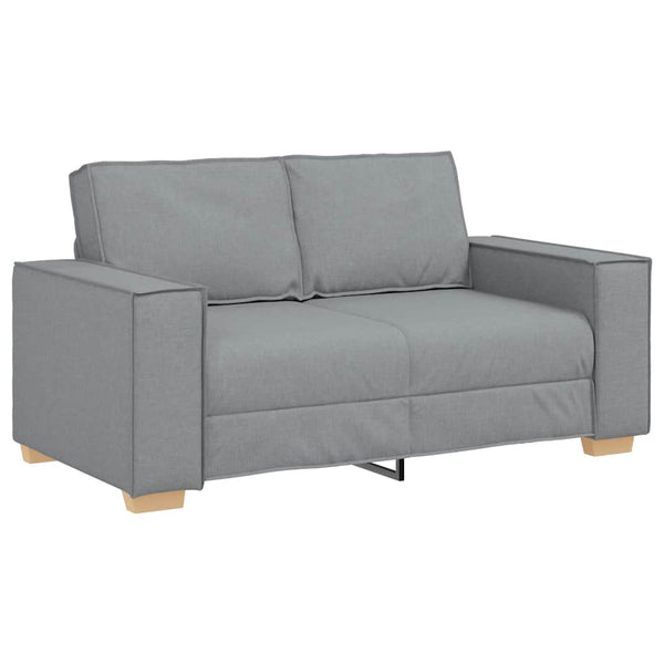 2-Sitzer Sofa Hellgrau Stoff