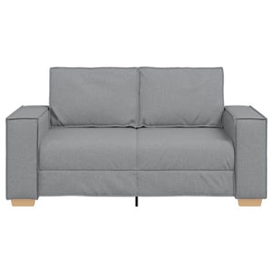 2-Sitzer Sofa Hellgrau Stoff