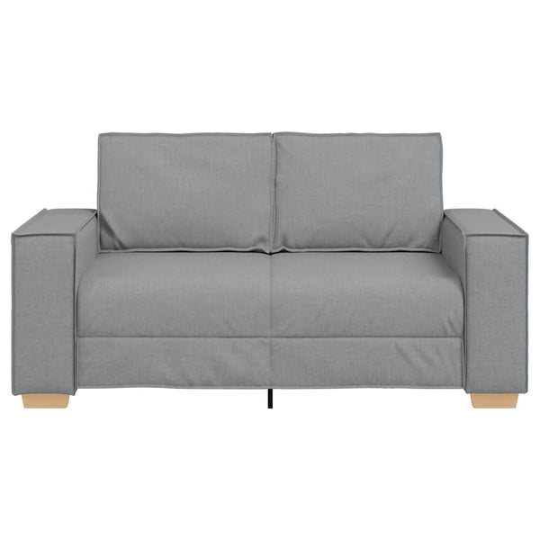 2-Sitzer Sofa Hellgrau Stoff