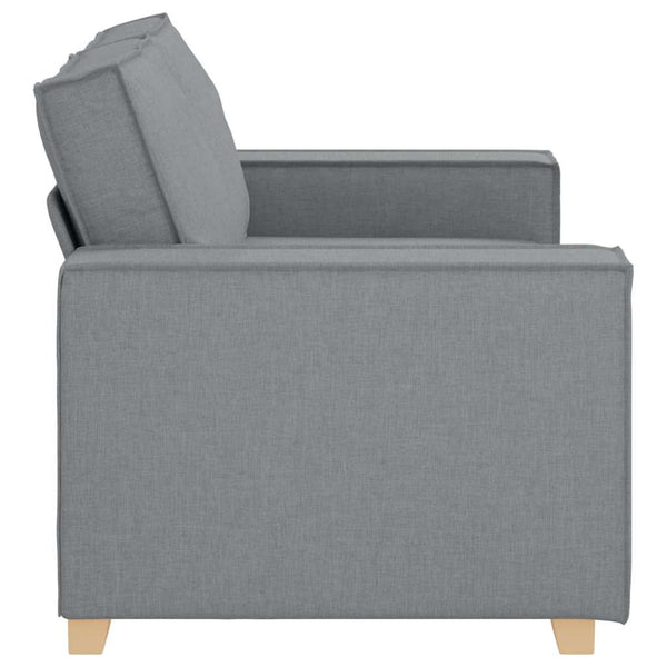 2-Sitzer Sofa Hellgrau Stoff