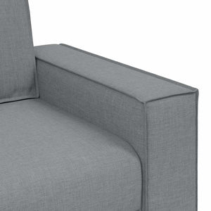 2-Sitzer Sofa Hellgrau Stoff