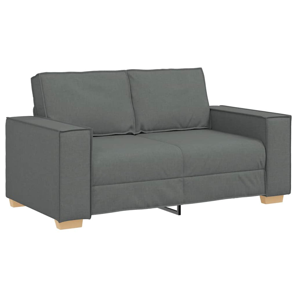 2-Sitzer Sofa Dunkelgrau Stoff
