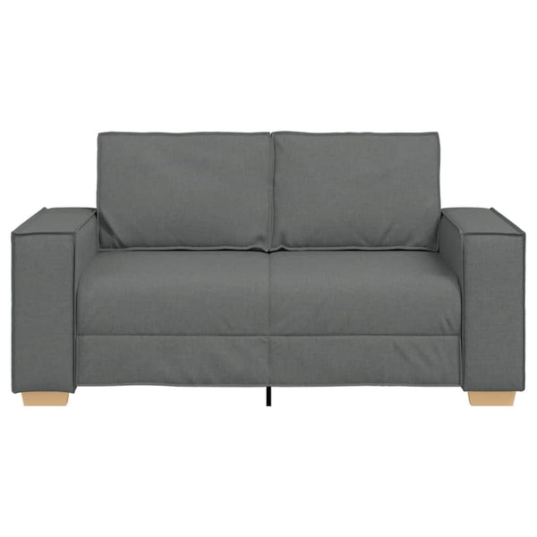 2-Sitzer Sofa Dunkelgrau Stoff