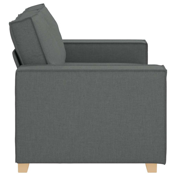 2-Sitzer Sofa Dunkelgrau Stoff