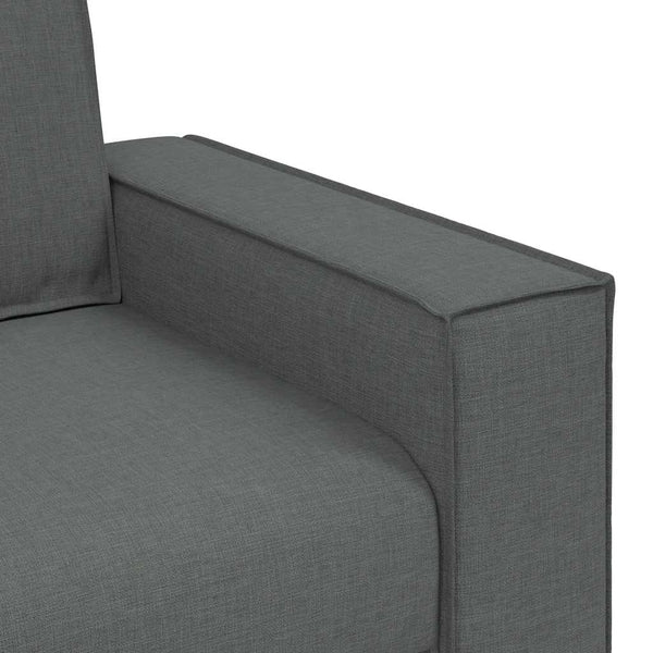 2-Sitzer Sofa Dunkelgrau Stoff