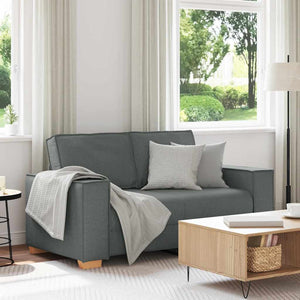 2-Sitzer Sofa Dunkelgrau Stoff