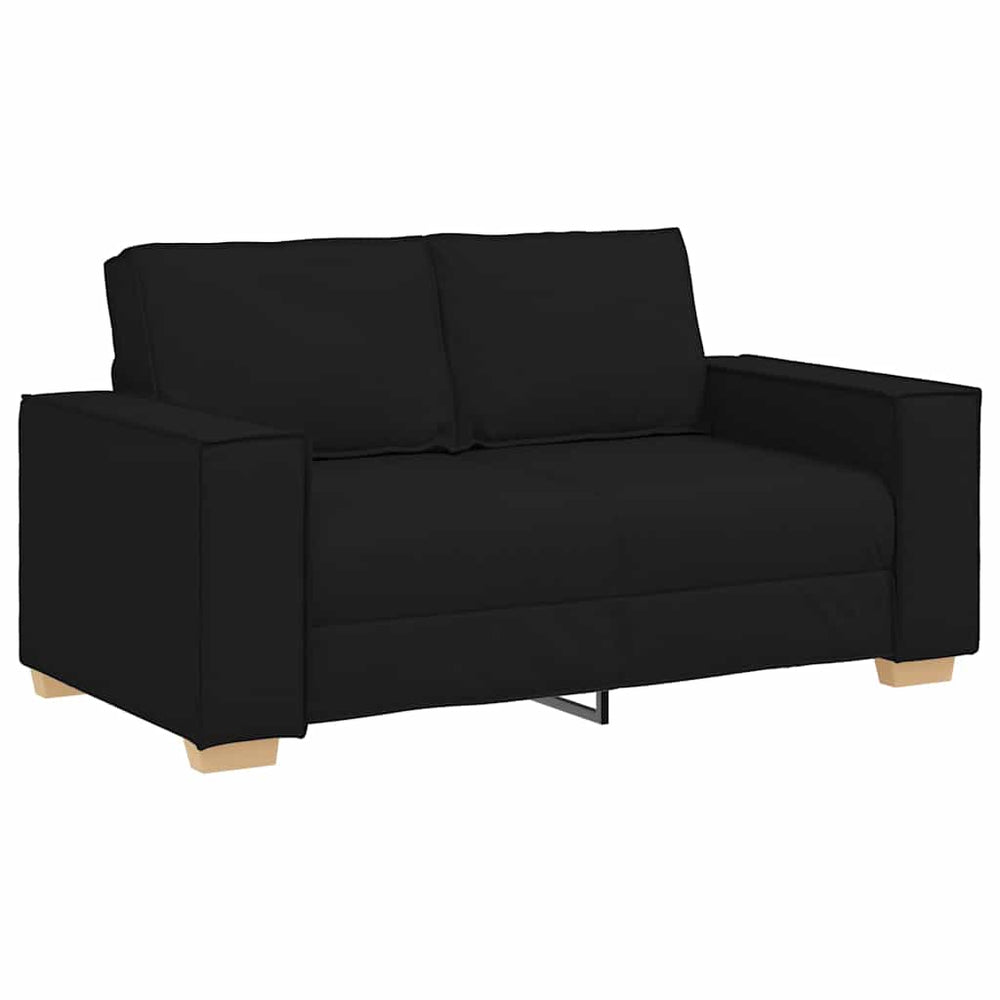 Schwarzes 2-Sitzer Sofa Stoff 160cm