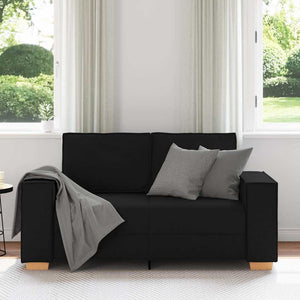 Schwarzes 2-Sitzer Sofa Stoff 160cm