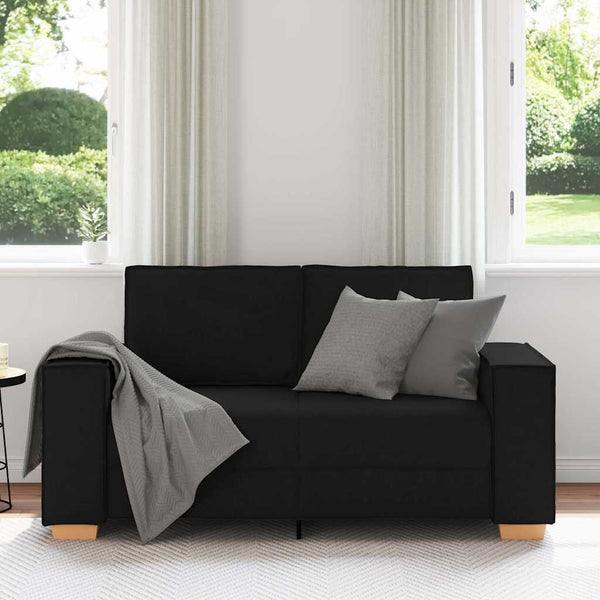 Schwarzes 2-Sitzer Sofa Stoff 160cm