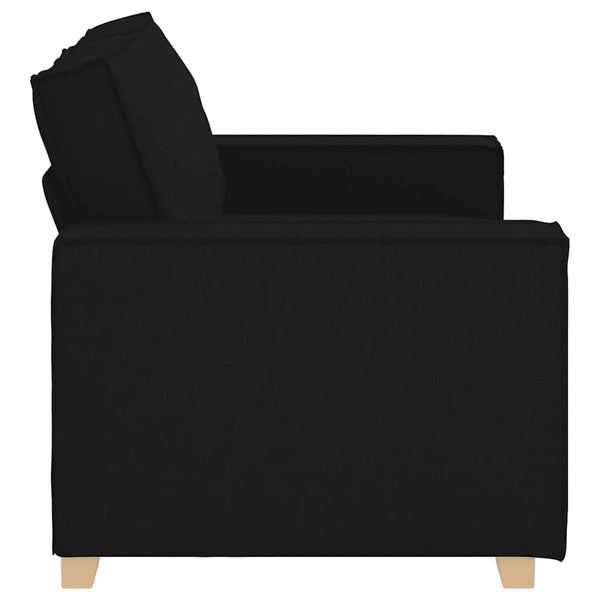 Schwarzes 2-Sitzer Sofa Stoff 160cm