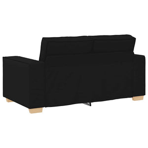Schwarzes 2-Sitzer Sofa Stoff 160cm