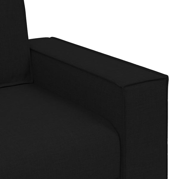 Schwarzes 2-Sitzer Sofa Stoff 160cm