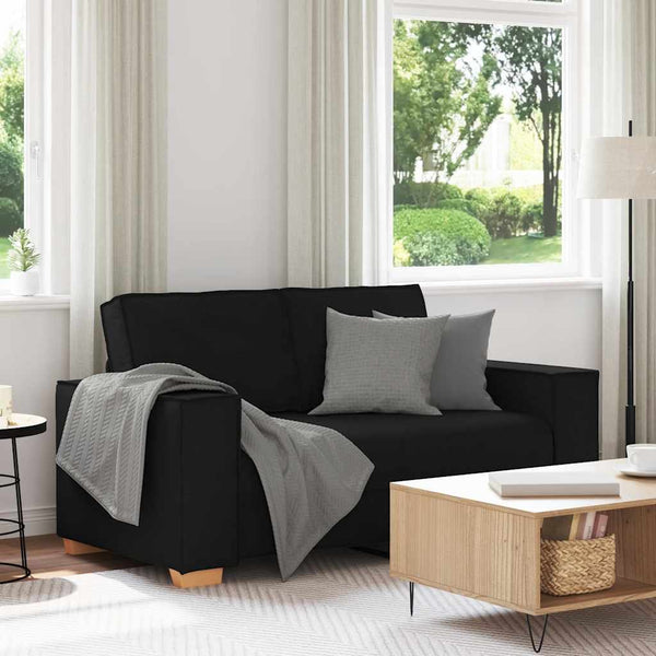 Schwarzes 2-Sitzer Sofa Stoff 160cm