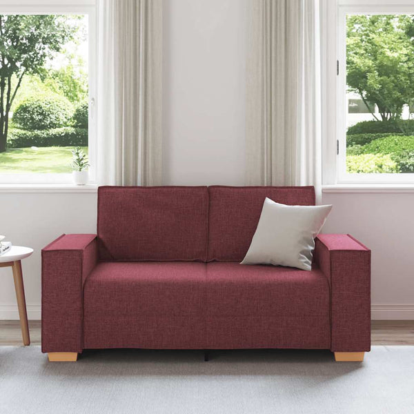 Weinrotes 2-Sitzer Sofa