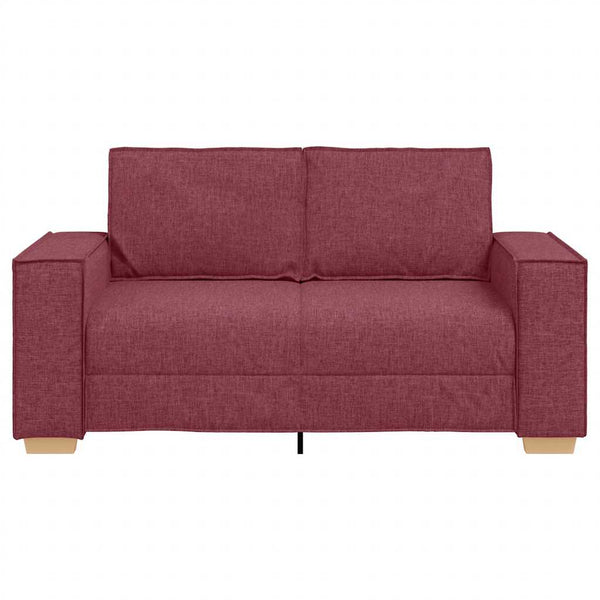 Weinrotes 2-Sitzer Sofa