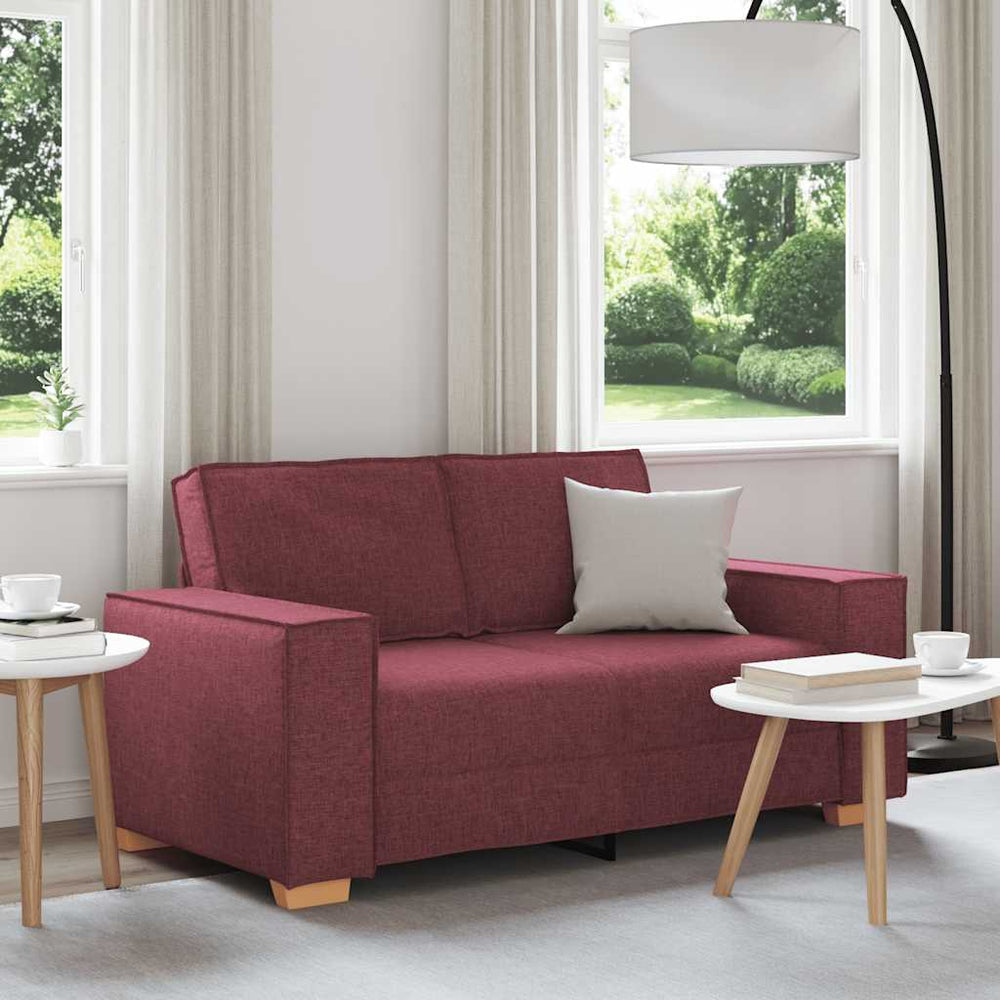 Weinrotes 2-Sitzer Sofa