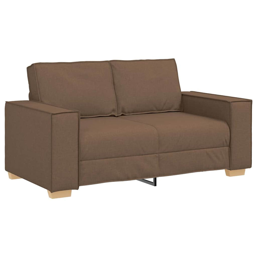 2-Sitzer Sofa Braun Stoff 160 cm