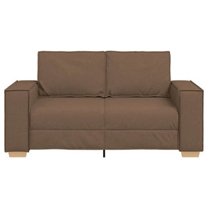 2-Sitzer Sofa Braun Stoff 160 cm