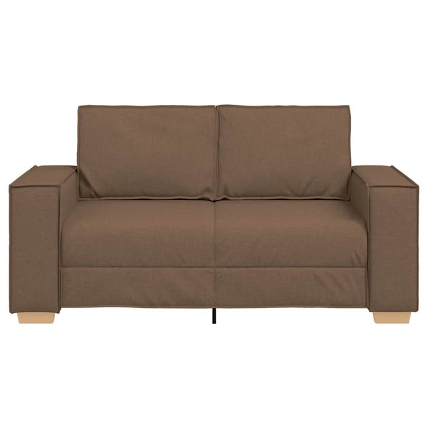 2-Sitzer Sofa Braun Stoff 160 cm
