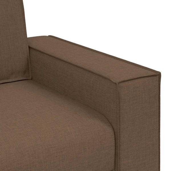2-Sitzer Sofa Braun Stoff 160 cm