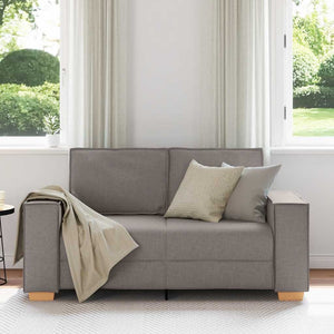 2-Sitzer Sofa Taupe Stoff 160 cm