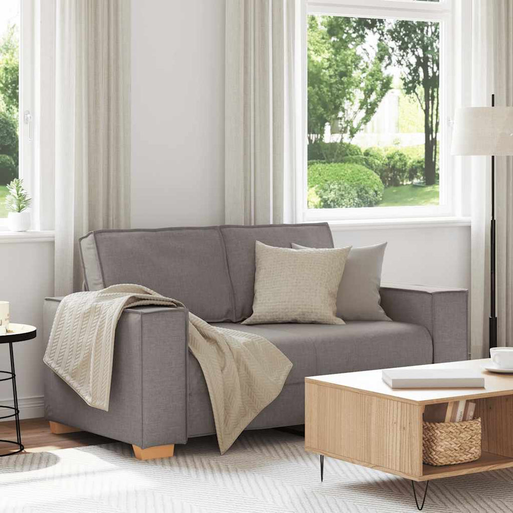 2-Sitzer Sofa Taupe Stoff 160 cm