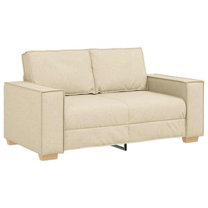 vidaXL Canapé 2 places crème 160x78x84 cm Tissu