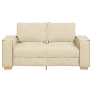 vidaXL Canapé 2 places crème 160x78x84 cm Tissu