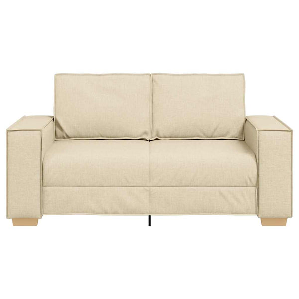 vidaXL Canapé 2 places crème 160x78x84 cm Tissu
