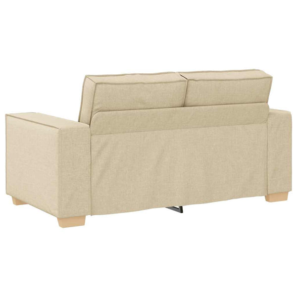 vidaXL Canapé 2 places crème 160x78x84 cm Tissu