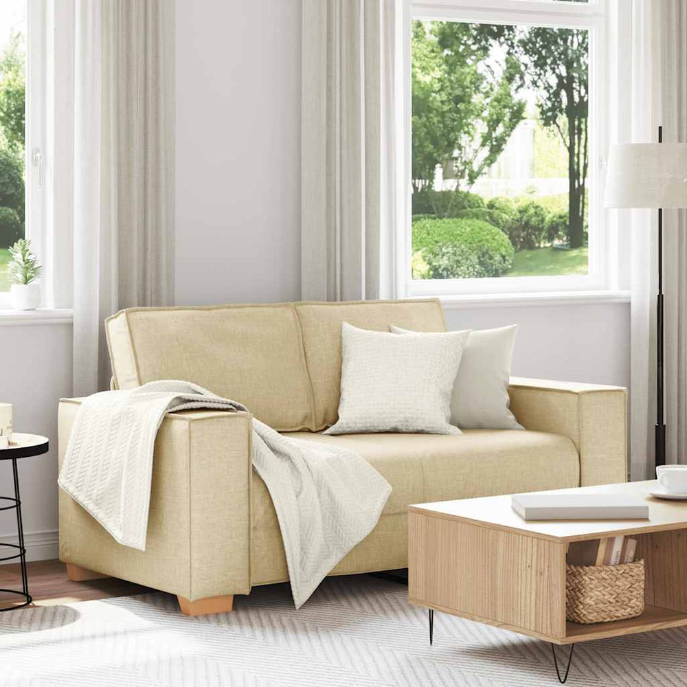Creme Sofa 2-Sitzer Stoff 160 cm