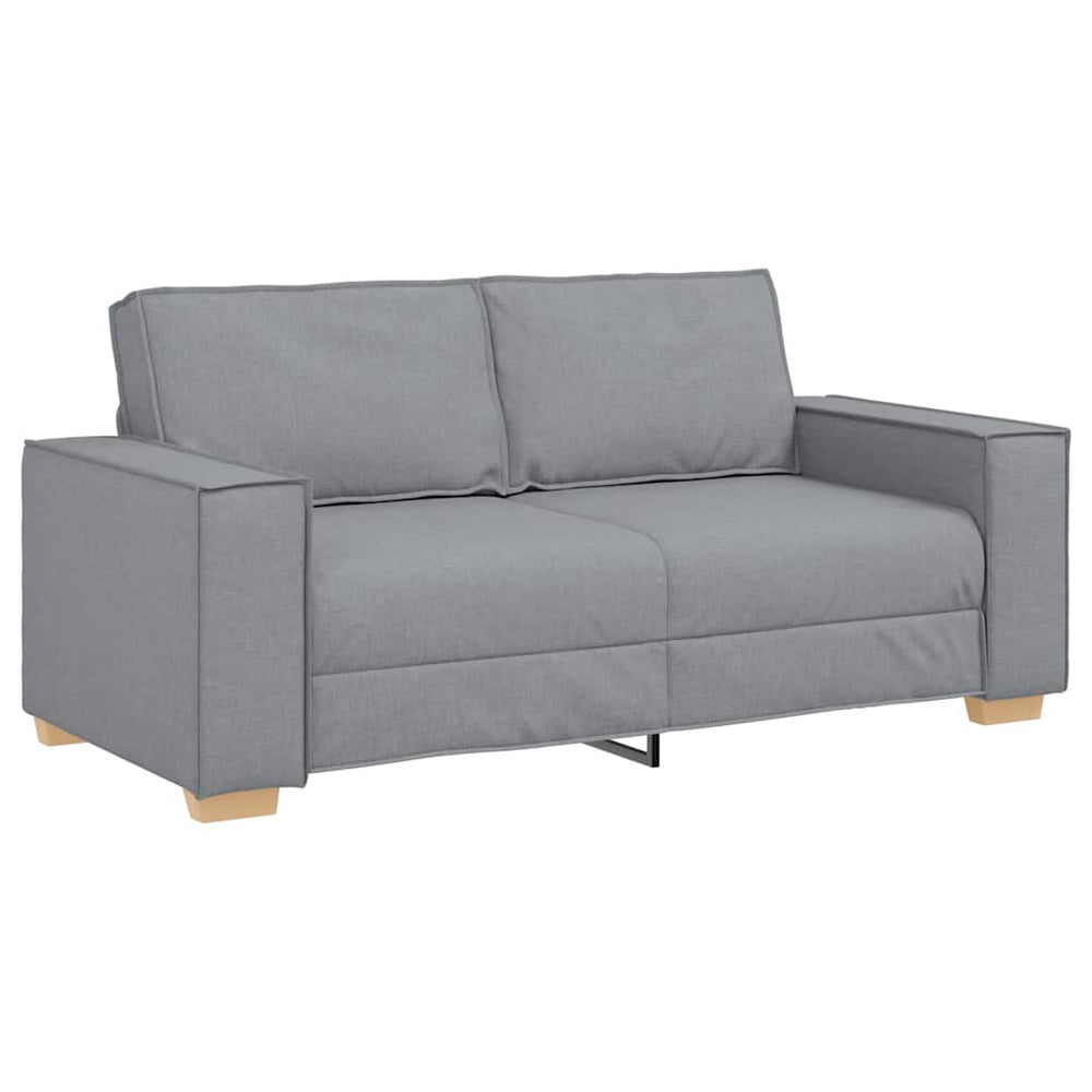 2-Sitzer Sofa Hellgrau Stoff