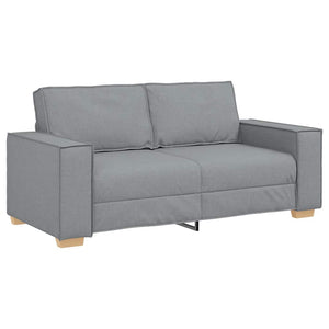 2-Sitzer Sofa Hellgrau Stoff
