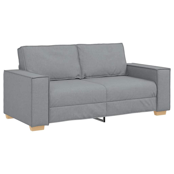 2-Sitzer Sofa Hellgrau Stoff