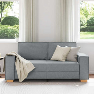 2-Sitzer Sofa Hellgrau Stoff