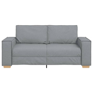 2-Sitzer Sofa Hellgrau Stoff