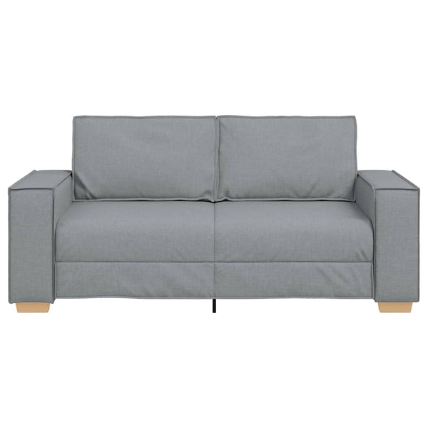 2-Sitzer Sofa Hellgrau Stoff