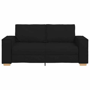 Schwarzes 2-Sitzer Sofa Stoff 180 cm