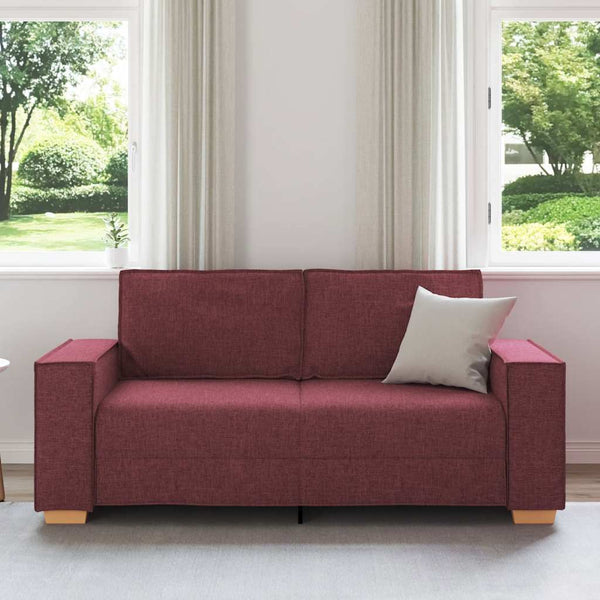 2-Sitzer Sofa Weinrot Stoff 180 cm