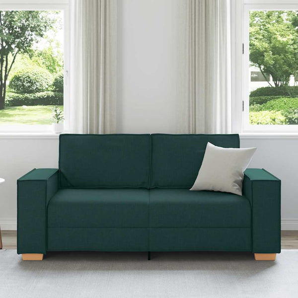 vidaXL Canapé 2 places vert foncé 180x78x84 cm Tissu