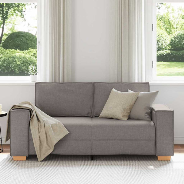 2-Sitzer Sofa Taupe Stoff 180 cm