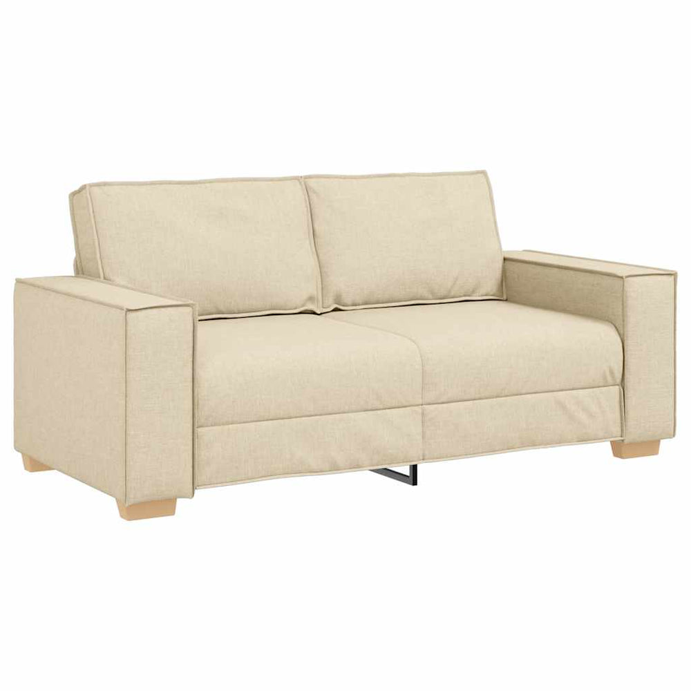 2-Sitzer Sofa Creme Stoff 180 cm