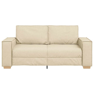 2-Sitzer Sofa Creme Stoff 180 cm