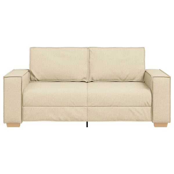 2-Sitzer Sofa Creme Stoff 180 cm
