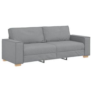 3-Sitzer Sofa Hellgrau Stoff 220 cm