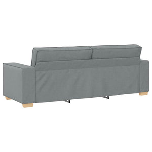 3-Sitzer Sofa Hellgrau Stoff 220 cm