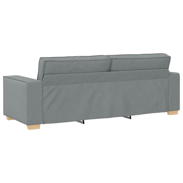 3-Sitzer Sofa Hellgrau Stoff 220 cm